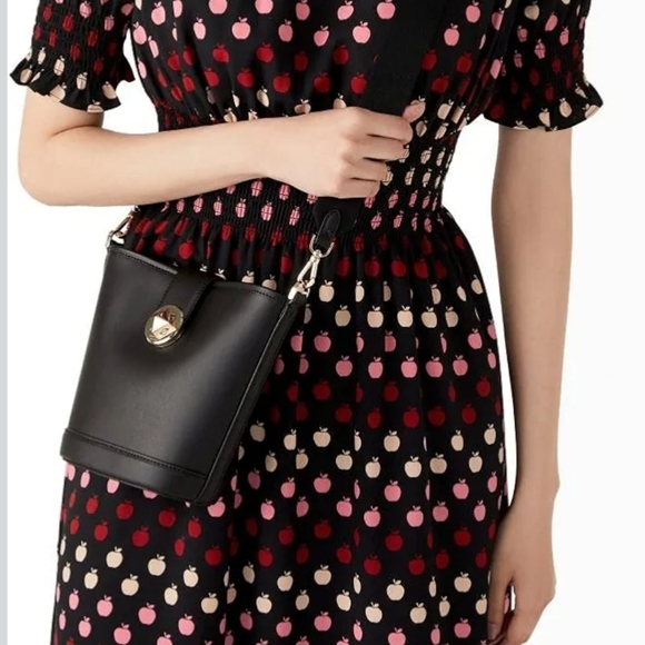 NEW Kate Spade ♠️ Black Audrey Mini Bucket Bag - Picture 15 of 16